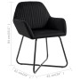 Sillas de comedor 4 unidades terciopelo negro de vidaXL, Sillas de comedor - Ref: Foro24-277011, Precio: 360,40 €, Descuento: %