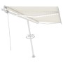 Toldo automático con LED y sensor de viento crema 400x350 cm de , Toldos - Ref: Foro24-3069632, Precio: 717,49 €, Descuento: %