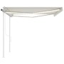 Toldo automático con LED y sensor de viento crema 4x3,5 m de , Toldos - Ref: Foro24-3070032, Precio: 699,46 €, Descuento: %