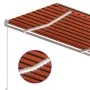 Toldo automático LED y sensor de viento naranja marrón 3x2,5 m de , Toldos - Ref: Foro24-3069915, Precio: 562,90 €, Descuento: %
