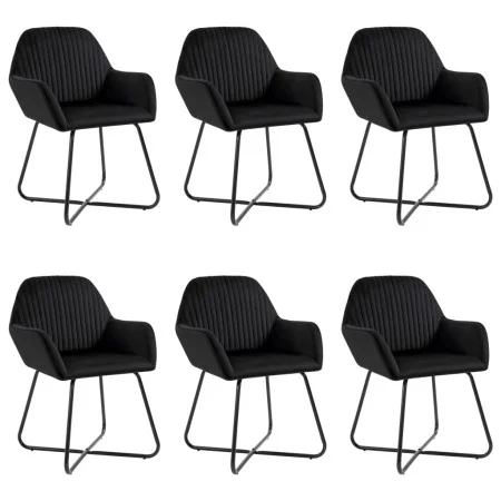 Silla de comedor 6 unidades terciopelo negro de vidaXL, Sillas de comedor - Ref: Foro24-277012, Precio: 595,76 €, Descuento: %
