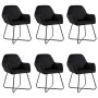 Silla de comedor 6 unidades terciopelo negro de vidaXL, Sillas de comedor - Ref: Foro24-277012, Precio: 603,79 €, Descuento: %