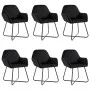 Silla de comedor 6 unidades terciopelo negro de vidaXL, Sillas de comedor - Ref: Foro24-277012, Precio: 595,76 €, Descuento: %