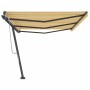 Toldo de pie retráctil manual amarillo y blanco 600x350 cm de , Toldos - Ref: Foro24-3069878, Precio: 692,27 €, Descuento: %