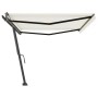 Toldo de pie retráctil manual color crema 500x300 cm de , Toldos - Ref: Foro24-3069777, Precio: 595,33 €, Descuento: %