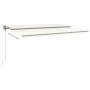 Toldo de pie retráctil manual color crema 500x300 cm de , Toldos - Ref: Foro24-3069777, Precio: 595,33 €, Descuento: %