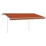Toldo automático con LED y sensor de viento naranja marrón 4x3m de , Toldos - Ref: Foro24-3069955, Precio: 691,41 €, Descuent...