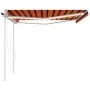 Toldo automático con LED y sensor de viento naranja marrón 4x3m de , Toldos - Ref: Foro24-3069955, Precio: 691,41 €, Descuent...