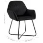 Silla de comedor 6 unidades terciopelo negro de vidaXL, Sillas de comedor - Ref: Foro24-277012, Precio: 595,76 €, Descuento: %