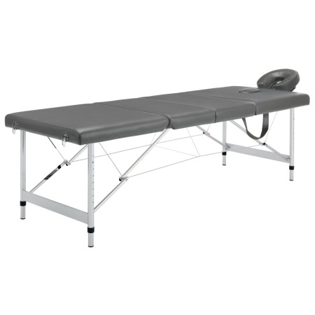 Camilla masaje 4 zonas estructura aluminio antracita 186x68 cm de vidaXL, Mesas de masaje - Ref: Foro24-110176, Precio: 179,6...