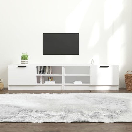 Mueble para TV 2 pzas madera contrachapada blanco 80x35x36,5 cm de , Muebles TV - Ref: Foro24-811467, Precio: 87,65 €, Descue...