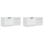 Mueble para TV 2 pzas madera contrachapada blanco 80x35x36,5 cm de , Muebles TV - Ref: Foro24-811467, Precio: 86,36 €, Descue...