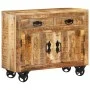 Aparador de madera maciza de mango sin tratar 80x30x65 cm de , Aparadores - Ref: Foro24-351689, Precio: 287,83 €, Descuento: %