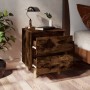 Mesitas de noche 2 uds patas madera roble ahumado 40x35x50 cm de vidaXL, Mesitas de noche - Ref: Foro24-813123, Precio: 68,81...