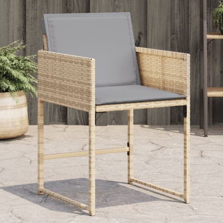 Sillones jardín con cojines 4 uds ratán sintético beige mezcla de , Sillas de jardín - Ref: Foro24-365006, Precio: 165,77 €, ...