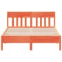 Estructura cama con cabecero madera pino marrón cera 120x190 cm de , Camas y somieres - Ref: Foro24-842673, Precio: 120,49 €,...
