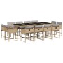 Set comedor de jardín con cojines 13 pzas ratán sintético beige de , Conjuntos de jardín - Ref: Foro24-3211404, Precio: 746,1...