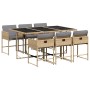 Set comedor de jardín 7 pzas con cojines ratán sintético beige de , Conjuntos de jardín - Ref: Foro24-3211272, Precio: 402,17...