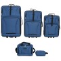 Juego de maletas de viaje de 5 piezas tela azul de , Maletas - Ref: Foro24-4002829, Precio: 134,12 €, Descuento: %