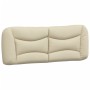Cabecero de cama acolchado tela crema 120 cm de , Cabeceros y pies de cama - Ref: Foro24-374566, Precio: 59,07 €, Descuento: %