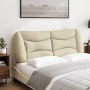 Cabecero de cama acolchado tela crema 120 cm de , Cabeceros y pies de cama - Ref: Foro24-374566, Precio: 59,07 €, Descuento: %