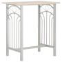 Set mesa y sillas altas de cocina 3 piezas madera y acero de vidaXL, muebles para cocinas y comedores - Ref: Foro24-284398, P...