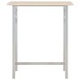 Set mesa y sillas altas de cocina 3 piezas madera y acero de vidaXL, muebles para cocinas y comedores - Ref: Foro24-284398, P...