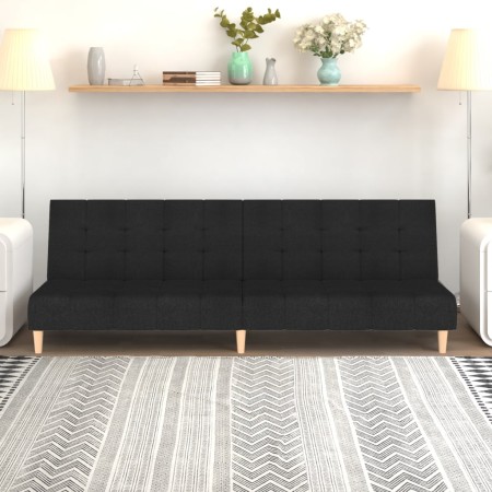 Sofá cama de 2 plazas tela negro de , Sofás - Ref: Foro24-375756, Precio: 246,73 €, Descuento: %