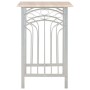 Set mesa y sillas altas de cocina 3 piezas madera y acero de vidaXL, muebles para cocinas y comedores - Ref: Foro24-284398, P...
