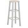 Set mesa y sillas altas de cocina 3 piezas madera y acero de vidaXL, muebles para cocinas y comedores - Ref: Foro24-284398, P...
