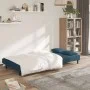 Sofá cama de 2 plazas con dos almohadas terciopelo azul de , Sofás - Ref: Foro24-375806, Precio: 240,00 €, Descuento: %