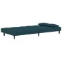Sofá cama de 2 plazas con dos almohadas terciopelo azul de , Sofás - Ref: Foro24-375806, Precio: 240,00 €, Descuento: %