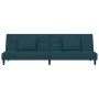Sofá cama de 2 plazas con dos almohadas terciopelo azul de , Sofás - Ref: Foro24-375806, Precio: 240,00 €, Descuento: %