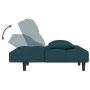 Sofá cama de 2 plazas con dos almohadas terciopelo azul de , Sofás - Ref: Foro24-375806, Precio: 240,00 €, Descuento: %