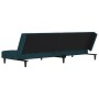 Sofá cama de 2 plazas con dos almohadas terciopelo azul de , Sofás - Ref: Foro24-375806, Precio: 234,98 €, Descuento: %