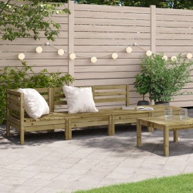 Sofá de jardín de 4 plazas madera de pino impregnada de , Sofás modulares de exterior - Ref: Foro24-838053, Precio: 146,56 €,...