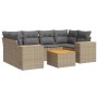 Set sofás de jardín 7 piezas y cojines ratán sintético beige de , Conjuntos de jardín - Ref: Foro24-3225345, Precio: 445,43 €...