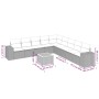 Set de sofás de jardín 10 pzas cojines ratán sintético negro de , Conjuntos de jardín - Ref: Foro24-3257819, Precio: 614,64 €...