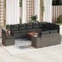 Set de sofás de jardín 11 pzas y cojines ratán sintético gris de , Conjuntos de jardín - Ref: Foro24-3257831, Precio: 669,24 ...