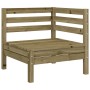 Sofá de esquina de jardín madera de pino impregnada de , Sofás modulares de exterior - Ref: Foro24-837983, Precio: 55,94 €, D...