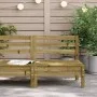 Sofá de jardín sin reposabrazos madera pino impregnada de , Sofás modulares de exterior - Ref: Foro24-837997, Precio: 49,65 €...