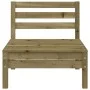 Sofá de jardín sin reposabrazos madera pino impregnada de , Sofás modulares de exterior - Ref: Foro24-837997, Precio: 49,65 €...