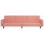 Sofá cama de 2 plazas terciopelo rosa de , Sofás - Ref: Foro24-375941, Precio: 255,55 €, Descuento: %
