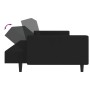 Sofá cama de 2 plazas terciopelo negro de , Sofás - Ref: Foro24-375943, Precio: 270,58 €, Descuento: %