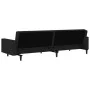 Sofá cama de 2 plazas terciopelo negro de , Sofás - Ref: Foro24-375943, Precio: 265,91 €, Descuento: %