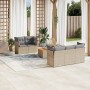 Juego de sofás jardín con cojines 6 pzas ratán sintético beige de , Conjuntos de jardín - Ref: Foro24-3223483, Precio: 367,07...