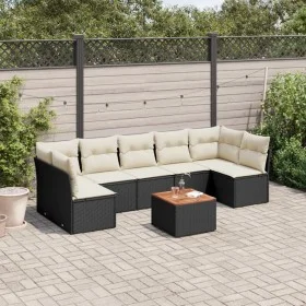 Set de sofás de jardín 8 piezas y cojines ratán sintético negro de , Conjuntos de jardín - Ref: Foro24-3223571, Precio: 430,7...