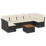 Set de sofás de jardín 8 piezas y cojines ratán sintético negro de , Conjuntos de jardín - Ref: Foro24-3223571, Precio: 408,1...