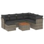 Set de sofás de jardín 8 pzas y cojines ratán sintético gris de , Conjuntos de jardín - Ref: Foro24-3223764, Precio: 440,71 €...