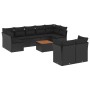 Set de sofás de jardín 10 pzas cojines ratán sintético negro de , Conjuntos de jardín - Ref: Foro24-3223808, Precio: 604,09 €...